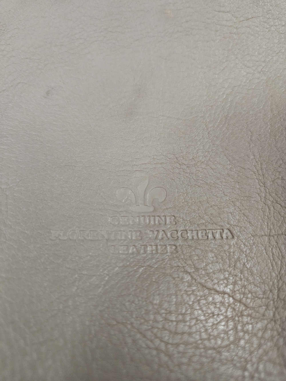 Dooney & Bourke Florentine Allison Crossbody bag is featured in a light taupe - Picture 3 of 6